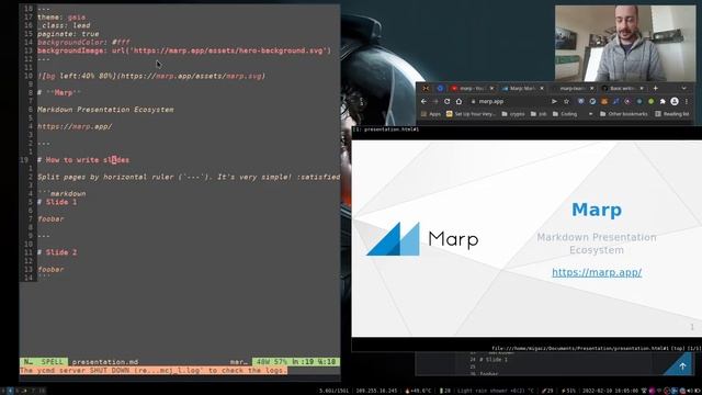 Lets convert markdown file to presentation using marp! смотреть онлайн