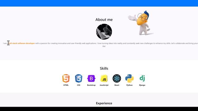 Portfolio website with ChatGPT & Bootstrap смотреть онлайн