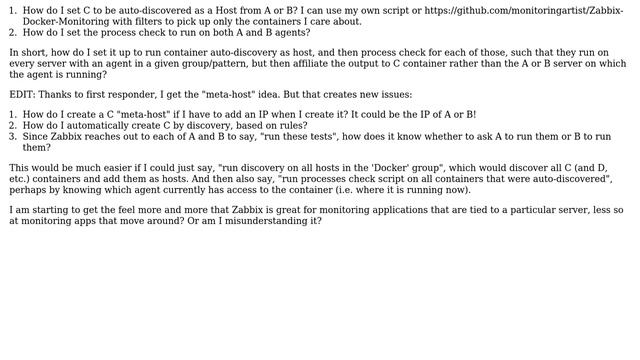 How do I configure zabbix to add containers dynamically and monitor them across servers that... смотреть онлайн