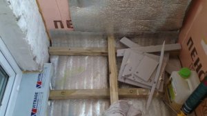 Пол лоджии ч4 (укладка Пеноплекс)