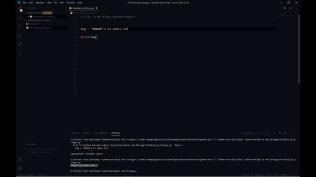دورة بايثون للمبتدئين 2 - أنواع البيانات | المتغيرات | شرح السلاسل (Strings) وكيفية التعامل معها смотреть онлайн