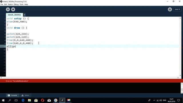 Основы программирования Java. Processing. Эллипс смотреть онлайн