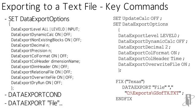 Essbase DATAEXPORT Command: Exporting to a Text File смотреть онлайн