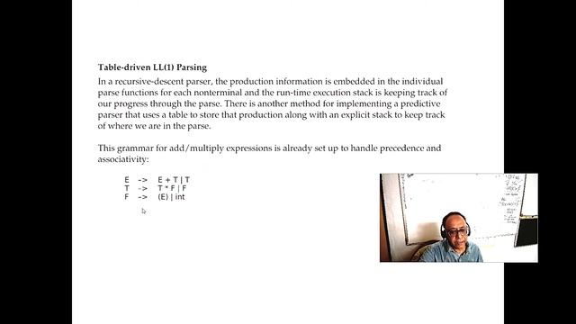 Topdown, LL(1) parsing of ExpressionG , modifying left recursion rule, FIRST FOLLOW Parsing table смотреть онлайн
