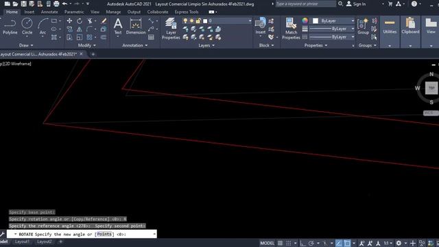 Autocad 2021 Rotar En Base A 2 Puntos, Rotate Based On 2 Points, Повернуть на основе 2 точек смотреть онлайн