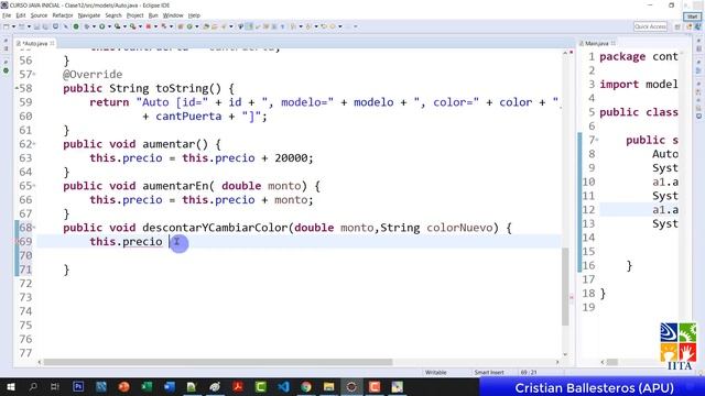 Clases y metodos void return en JAVA aumentar descontar segun un numero par o impar segun marca смотреть онлайн