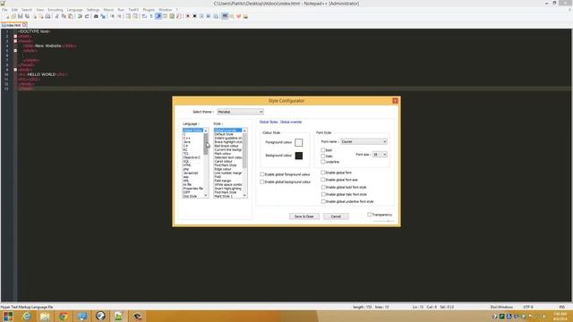 Change Background and Font Style Notepad++ смотреть онлайн