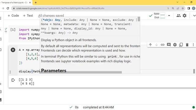 Transpose of a Matrix in Python using NumPy and SymPy | Urdu/Hindi | Idrees Academy смотреть онлайн