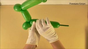 ДИНОЗАВР динозаврик ИЗ длинного шарика ШДМ Balloon Dinosaur DIY TUTORIAL