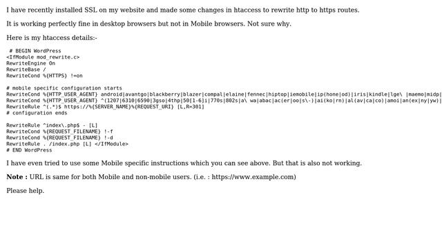 Wordpress: Https Redirect infinite loop in Mobile browsers смотреть онлайн