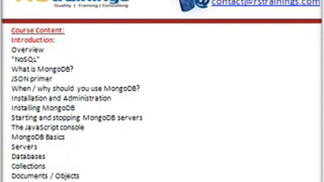Mongodb Online Training in Hyderabad смотреть онлайн