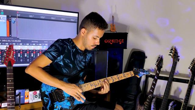 Demonstração do Captador Sustainer / Ibanez Jem Blue Steve Vai / Sustainiac Gotoh Boss GT-1000 смотреть онлайн