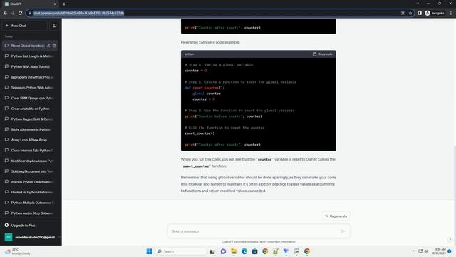 For python how to reset a global variable after I called certain function смотреть онлайн