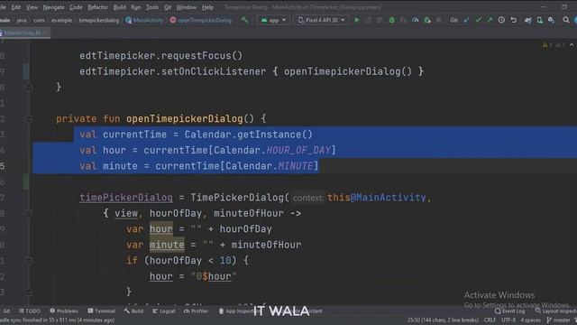 ANDROID - TIME PICKER DIALOG WITH "0" PREFIX VALUES || TUTORIAL IN KOTLIN смотреть онлайн