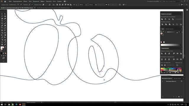 Рисуем вместе: как нарисовать абрикосы в стиле "One line drawing". смотреть онлайн