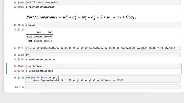 Modern portfolio theory in Python: Efficient Frontier and minimum-variance portfolio смотреть онлайн