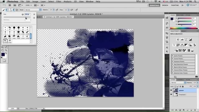 How To Make A Splattered Watercolor Effect In Photoshop смотреть онлайн