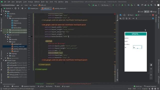 How to Update Data in Firebase Using Android Application(Android Studio). смотреть онлайн