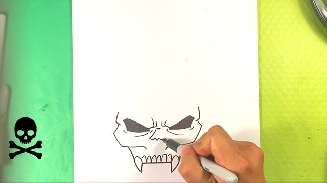 EASY How to Draw FLAME SKULL смотреть онлайн