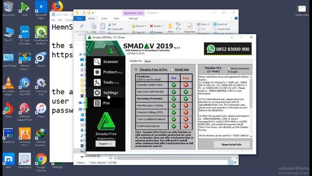 smadav antivirus with activation key 1000% work on windows 10 ,8,7 смотреть онлайн