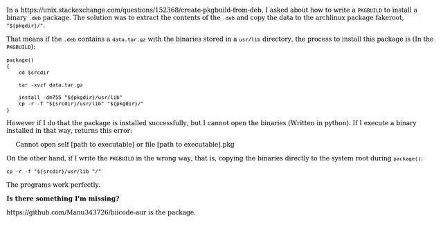 Unix & Linux: Archlinux proper PKGBUILD: Python executable error смотреть онлайн