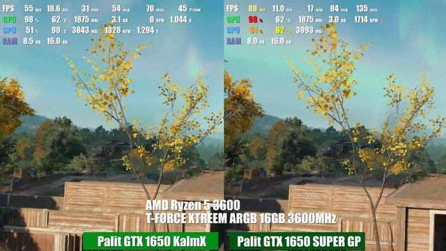 Far Cry New Dawn: Palit GeForce GTX 1650 SUPER GP vs GeForce GTX 1650 KalmX смотреть онлайн