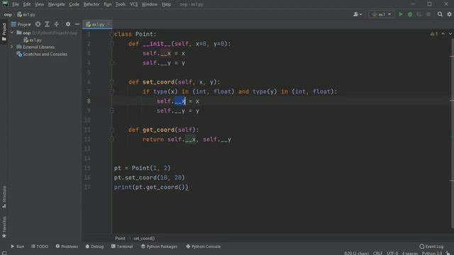 #6. Режимы доступа public, private, protected. Сеттеры и геттеры _ ООП Python (720p) смотреть онлайн