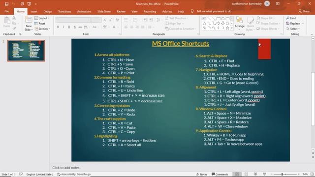 MS Office shortcut keys or Shortcuts in word-excel-power point смотреть онлайн