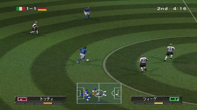 World Soccer: Winning Eleven 6 Final Evolution - Germany vs Italy (KCET, Konami, 2002) смотреть онлайн