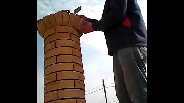 Кладка круглых колонн из кирпича с расширением вверху смотреть онлайн