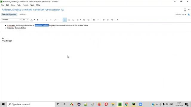 fullscreen_window() Command in Selenium Python (Session 73) смотреть онлайн