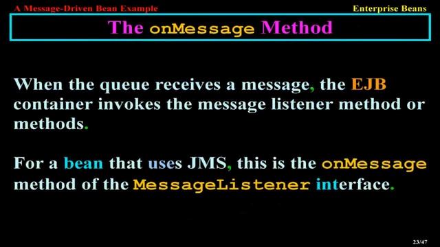 Message-Driven Bean Example смотреть онлайн