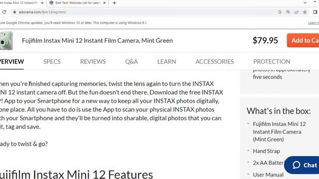 Review: Fujifilm Instax Mini 12 Instant Film Camera (Pastel Blue) смотреть онлайн