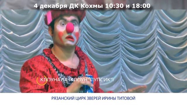 4 декабря только один день волшебное предновогоднее представление Рязанского цирка зверей. смотреть онлайн