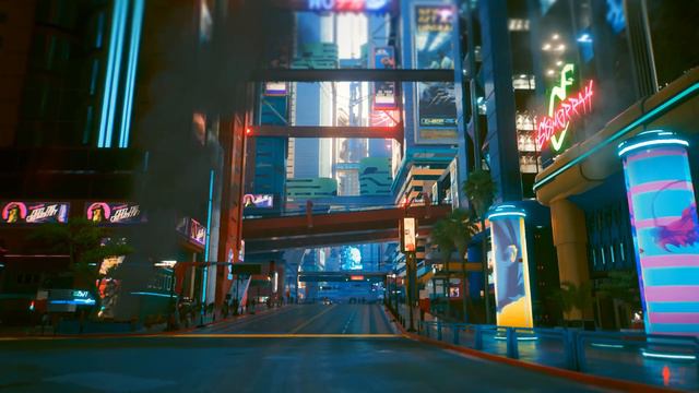 Cyberpunk 2077 Night City Streets Daytime смотреть онлайн