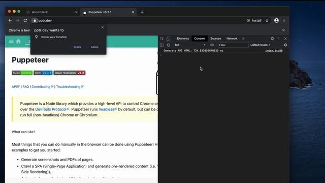 Puppeteer - Faking Geolocation for the Page смотреть онлайн