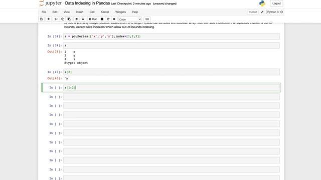 Data Indexing using Pandas смотреть онлайн
