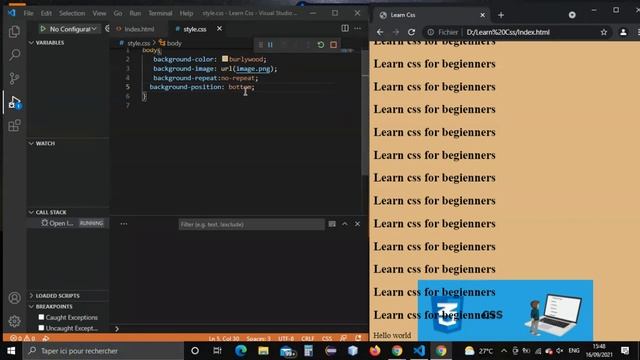 CSS Tutorial 10 : Background position смотреть онлайн