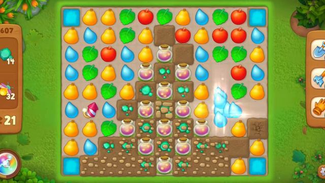 Игра Gardenscapes уровень 1607 смотреть онлайн