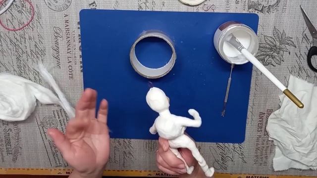 Cotton wool toy / Cotton wool doll / Ватная игрушка БАБА ЯГА. Часть 1 смотреть онлайн