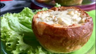 Булочки с начинкой на завтрак. Омлетные булочки с сыром. смотреть онлайн