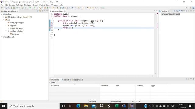Fibonacci Series in Java program without using recursion смотреть онлайн