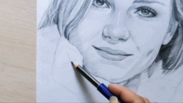 Pencil Portrait. Kirsten Dunst/Портрет карандашом. Кирстен Данст смотреть онлайн