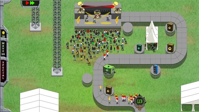 Rock 'N' Roll Defense gameplay PC HD [1080p/60fps] смотреть онлайн
