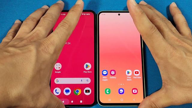 Nothing Phone 1 versus Samsung Galaxy A54 phone size comparison смотреть онлайн