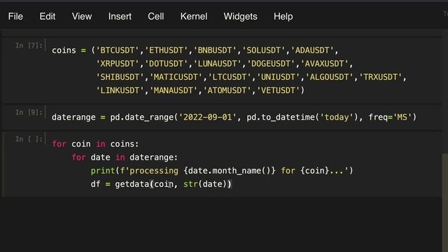 How To Build a CRYPTOCURRENCY INTRADAY Price Database using Python & SQL смотреть онлайн