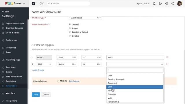 In App Notifications Automation in Zoho Books смотреть онлайн