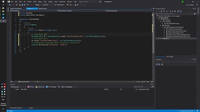 Docker - How to launch Console App (.NET Core). смотреть онлайн