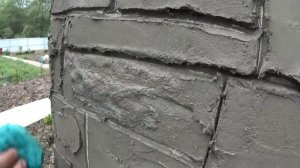 Имитация каменной кладки на цоколе своими руками