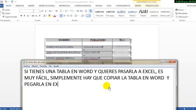 Pasar tabla de Word a Excel, para principiantes смотреть онлайн